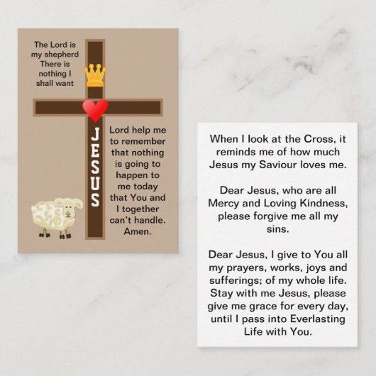 De Heer is mijn herderskaart Visitekaartje (Voorkant / Achterkant)