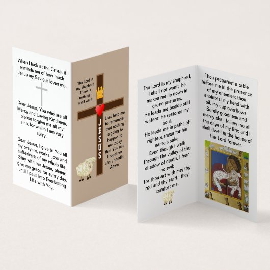 De Heer is mijn herderskaart Visitekaartje (Binnen en buitenkant)