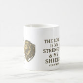 De Heer is mijn kracht 15 oz koffie Mok (Center)