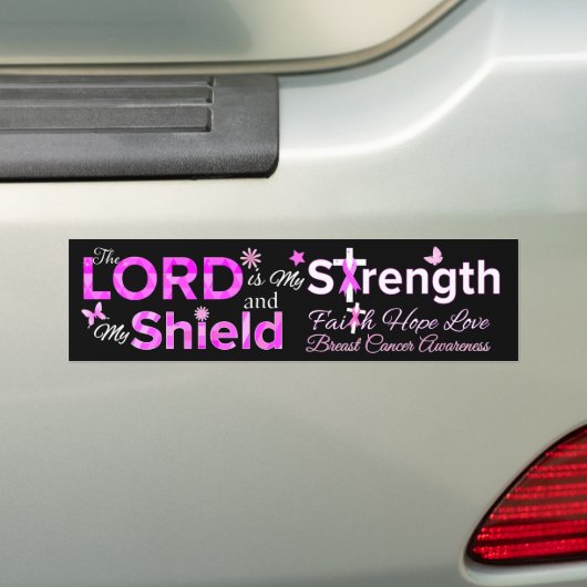 De HEER is mijn kracht Bumpersticker (Op auto)