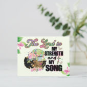 De Heer is mijn kracht en mijn lied, melanine sist Briefkaart (Staand voorkant)