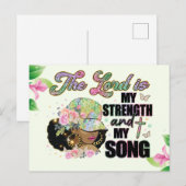 De Heer is mijn kracht en mijn lied, melanine sist Briefkaart (Voorkant / Achterkant)