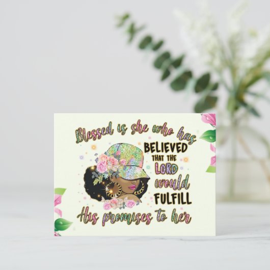 De Heer is mijn kracht en mijn lied, melanine sist Feestdagenkaart (Staand voorkant)