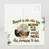 De Heer is mijn kracht en mijn lied, melanine sist Feestdagenkaart (Voorkant / Achterkant)