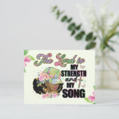 De Heer is mijn kracht en mijn lied, melanine, zin Feestdagenkaart (Staand voorkant)