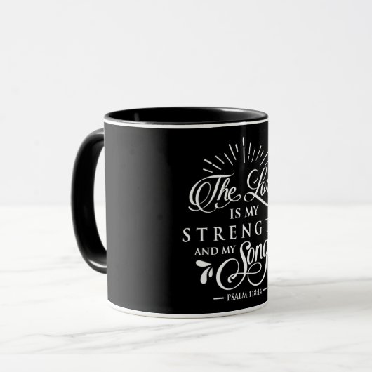 De Heer is mijn kracht en mijn lied Mok (Voorkant links)