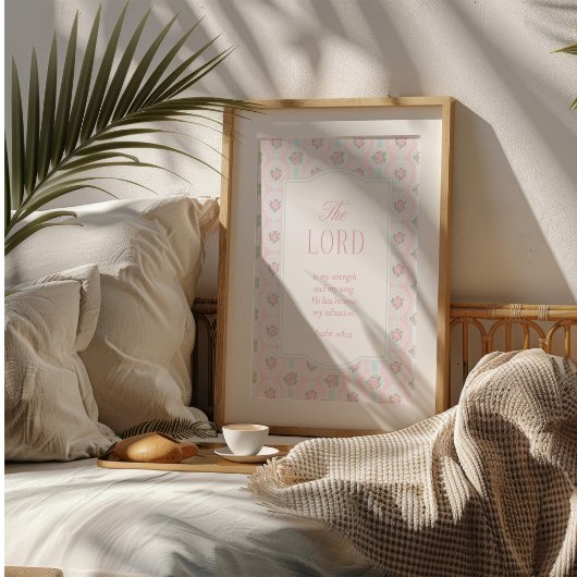 De Heer is mijn kracht en mijn lied Muurkunst Poster