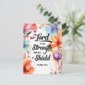 De Heer is mijn kracht en mijn schild Briefkaart (Staand voorkant)
