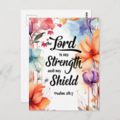 De Heer is mijn kracht en mijn schild Briefkaart (Voorkant / Achterkant)