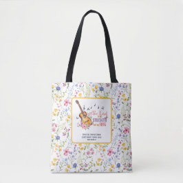 De Heer is Mijn Kracht en Mijn Songgitaarbijbel Tote Bag