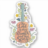 De Heer is mijn kracht en Song Bible Verse. Sticker (Voorkant)