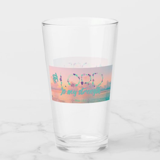 De Heer is mijn kracht Glas (Achterkant)