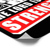 De Heer is mijn kracht Isaiah 12:2 Mannen Christel Poster (Hoek)