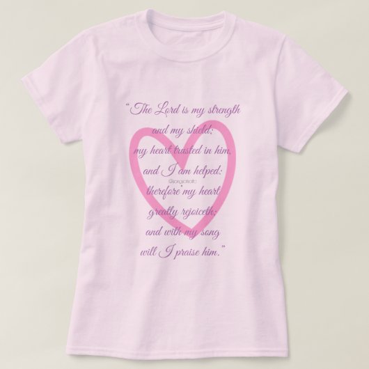 De Heer is mijn kracht T-shirt (Design voorkant)