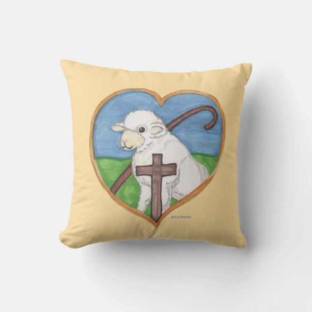 De Heer is mijn Lam van de Herder en mijn Hartkuss Kussen (Voorkant)
