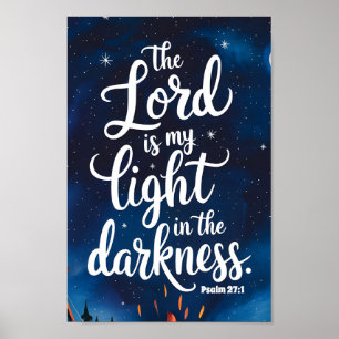 De Heer is Mijn Licht Christelijke Peuter Kinderen Poster