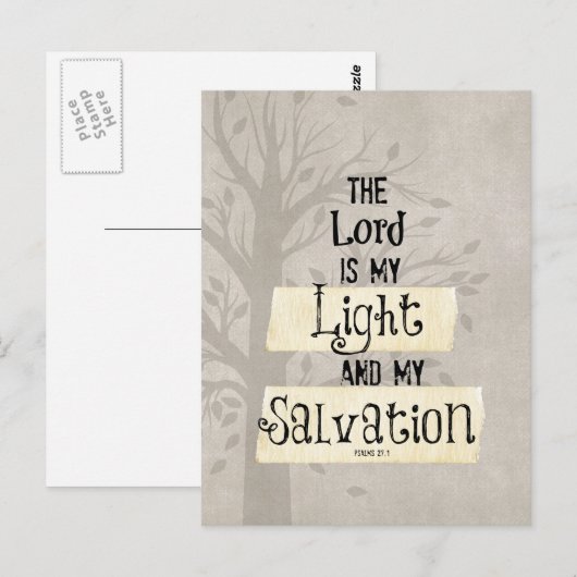 De Heer is mijn Licht en mijn Briefkaart (Voorkant / Achterkant)