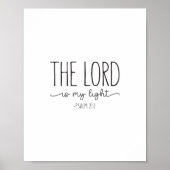 De Heer is mijn licht, Psalm 27:1 Poster (Voorkant)