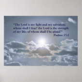 De Heer is mijn licht - Psalms 27:1 Poster (Voorkant)