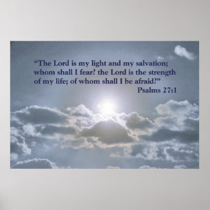 De Heer is mijn licht - Psalms 27:1 Poster