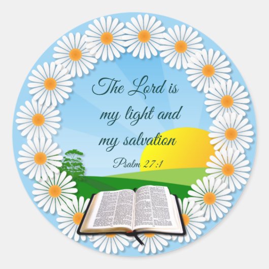 De Heer is mijn Licht Ronde Sticker (Voorkant)