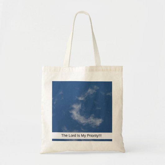 De Heer is mijn prioriteit en de Bijbel is mijn gi Tote Bag (Voorkant)