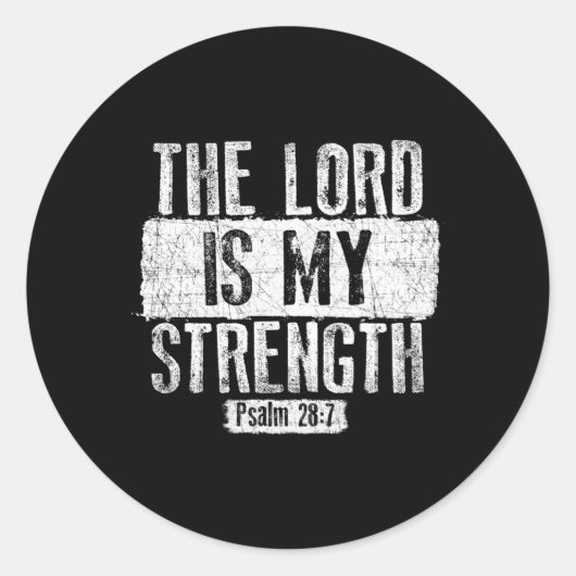De Heer is mijn religieuze kracht Ronde Sticker (Voorkant)