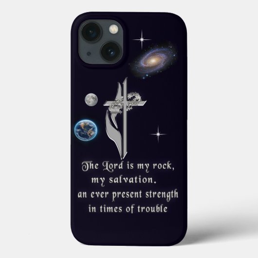 De Heer is mijn rock iPhone 13 Hoesje (Achterkant)