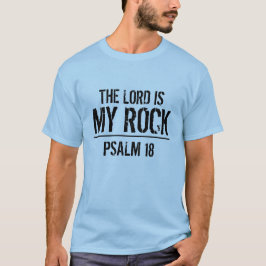 De Heer is mijn rocktweble Psalm 18 t-shirt