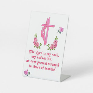 De Heer is mijn rots christelijke schriftuur Reclamebord Met Voetstuk