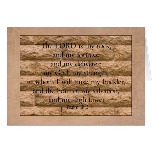 De Heer is mijn rots Parakaleo kaart (Voorkant Horizontaal)