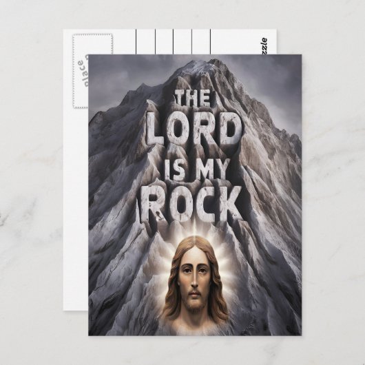 De Heer is mijn rots: Psalm 18:2 Briefkaart (Voorkant / Achterkant)