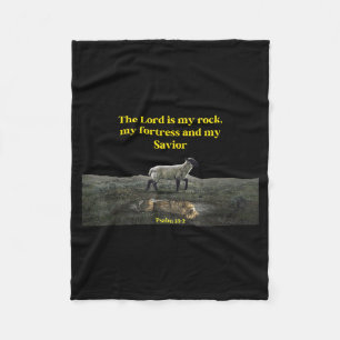 De Heer is mijn Rots Psalm 18_2 - Christelijke Waa Fleece Deken