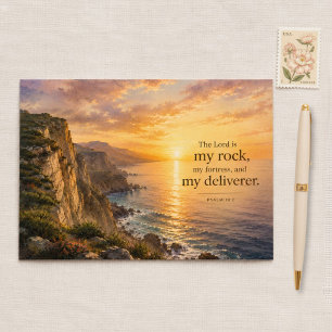 De Heer is mijn Rots   Psalm 18:2 Schriftuur Kaart