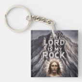 De Heer is mijn rots: Psalm 18:2 Sleutelhanger (Voorkant)