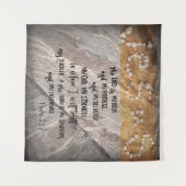 De Heer is mijn Rots Psalmen Schrift Wandkleed (Voorkant (horizontaal))