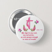 De Heer is mijn rots Ronde Button 5,7 Cm (Voorkant /achterkant)