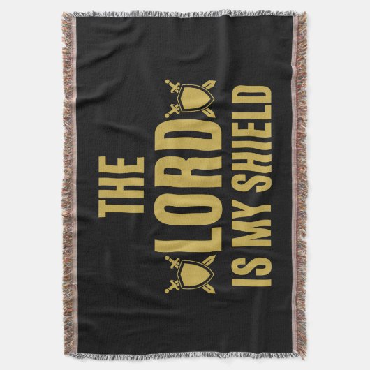 De Heer is mijn schild citaat Deken (Voorkant Verticaal)