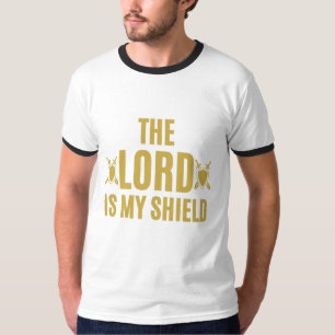 De Heer is mijn schild citaat Mannen Ringer T-shirt
