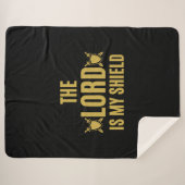 De Heer is mijn schild citaat Sherpa Deken (Voorkant (horizontaal))