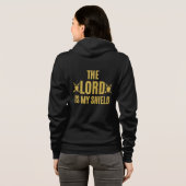 De Heer is mijn schild citaat vrouwen full-zip Hoodie (Achterkant volledig)
