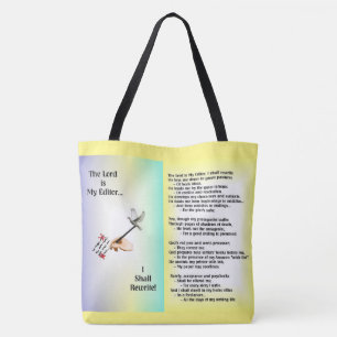De Heer is Mijn Schrijver Boek en Canvas tas