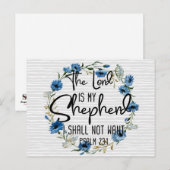 De Heer is mijn Shepherd | 23:1 Bijbelverse psalm Briefkaart (Voorkant / Achterkant)