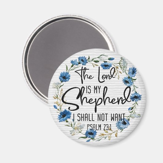De Heer is mijn Shepherd | 23:1 Bijbelverse psalm Magneet (Voorkant / Achterkant)