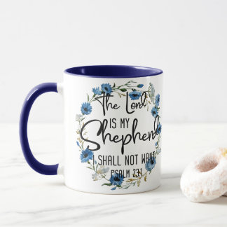 De Heer is mijn Shepherd | 23:1 Bijbelverse psalm Mok