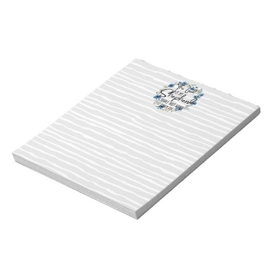 De Heer is mijn Shepherd | 23:1 Bijbelverse psalm Notitieblok (Linkerzijde)