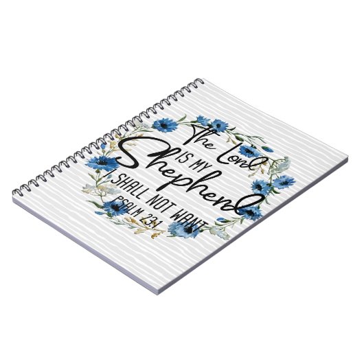 De Heer is mijn Shepherd | 23:1 Bijbelverse psalm Notitieboek (Linkerzijde)