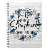 De Heer is mijn Shepherd | 23:1 Bijbelverse psalm Notitieboek (Voorkant)