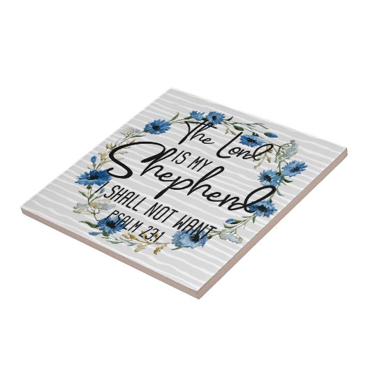 De Heer is mijn Shepherd | 23:1 Bijbelverse psalm Tegeltje (Zijkant)