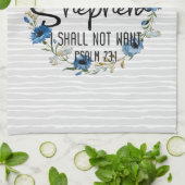 De Heer is mijn Shepherd | 23:1 Bijbelverse psalm Theedoek (Gevouwen)